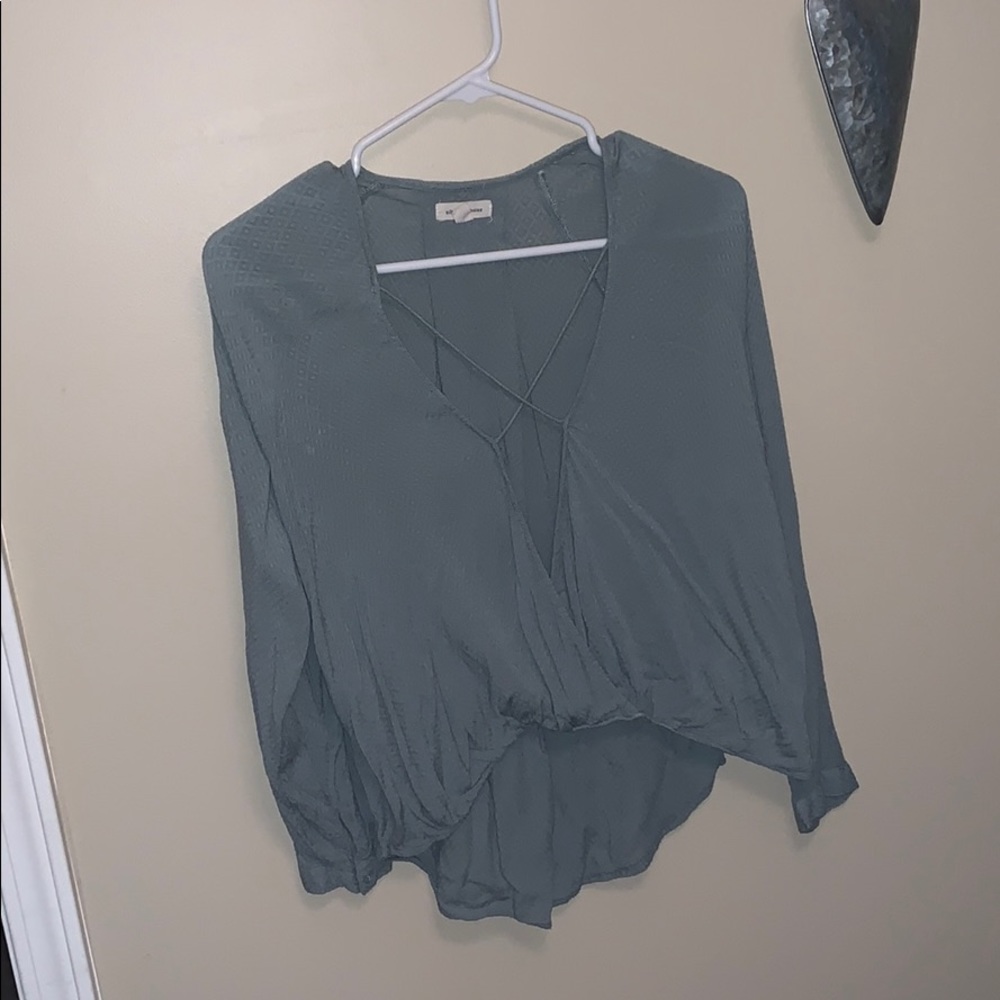 Green blouse